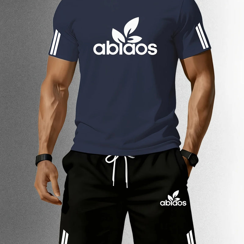 202 Men's Summer Sports Short Sleeve Set, Two - Piece Quick - Dry Breathable Mesh T - Shirt - View 6 | SAMAG