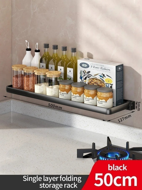 Foldable kitchen Storage Rack Fridge Organizer Storage Tray Clear Food Storage Organizer Spice Rack kitchen Organizer