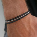 4pcs Men's Chain Bracelets,Stainless Steel Adjustable Box Chain Wristband,Stylish European Male Jewelry Gifts