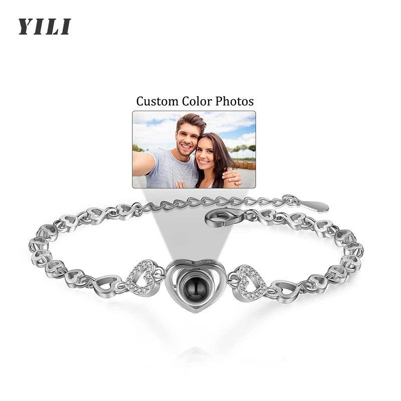 Custom Photo Bracelet Personalized Projection with Picture Inside 100 Languages I Love You Stainless - Visuel 15 | SAMAG