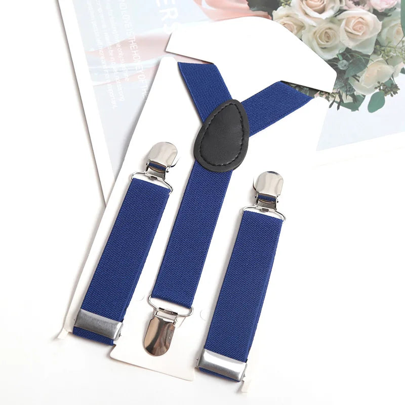 6 Colors Children Belt Baby Boys Girls Tuxedo Suit Jeans Suspenders Clip-on Y-Back Braces Belt Elastic Kids Adjustable