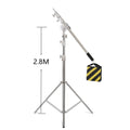 2.49M Length Cross Arm Stainless Steel Kit Light Stand With Weight Bag Photo Studio Accessories Extension Rod