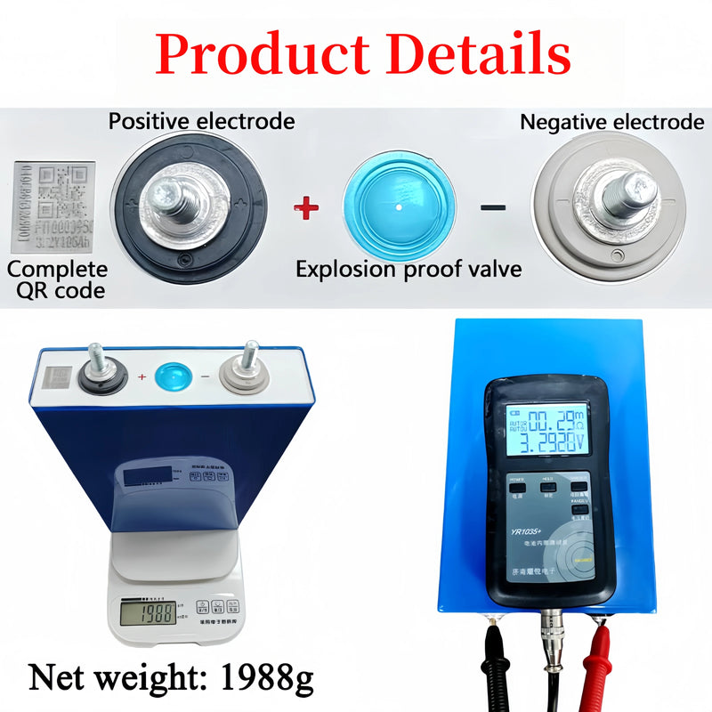 1-16pcs  Grade A 3.2V 105Ah New LiFePO4 battery Lithium iron phospha DIY 12V 24V 48V Electric Car Solar Inverter Boat Batteries