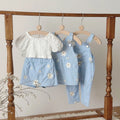 6M -3Y Baby Clothes Outfits Summer New Korean Style Short sleeve + Flower Embroidery Shorts Sets Toddler Costume Cute Girls Suit