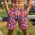 Men Print Casual Shorts Drawstring Elastic Waist Loose | SAMAG