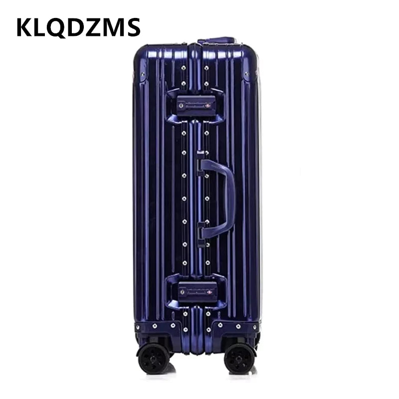 KLQDZMS Cabin Suitcase Full Aluminum Magnesium Alloy Boarding Box 20"24"26"29 Inch Large Capacity Trolley Case Business Luggage