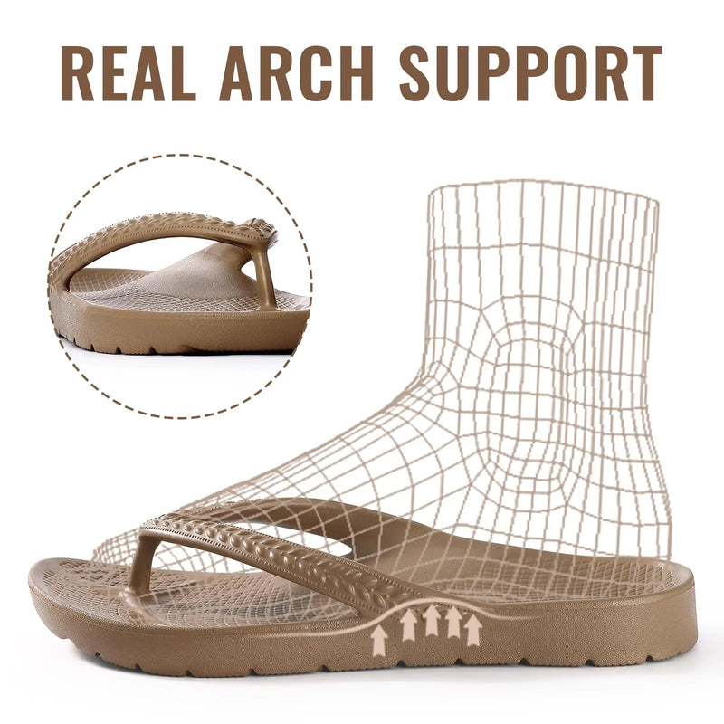 New Arch Support Women's Flip Flops Orthotic Sandals For Plantar Fasciitis Relief Summer Ladies Beach Sandals House Bath Slides