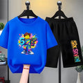67 Digital Print Children White T - shirt Set | SAMAG