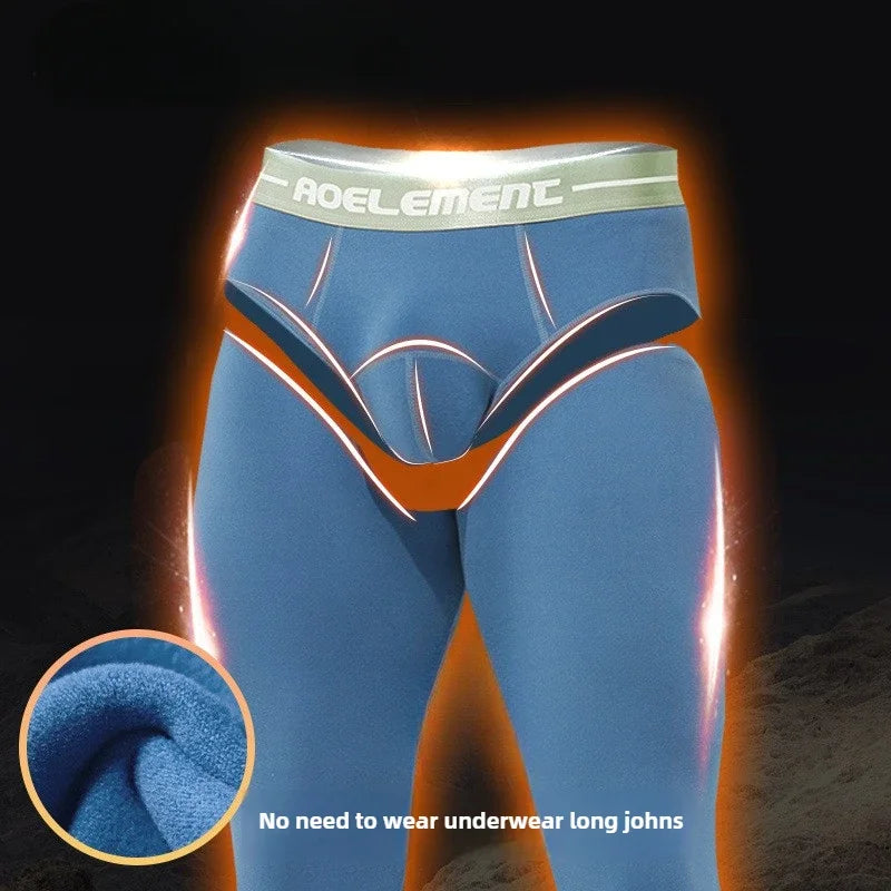 Winter long johns mens leggings thickened fleece thermal underpanties long underpants for men