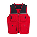 Men's Outdoor Vest Hiking Fishing Hunting Photography Multi-Pockets Multi-Function Maintenance Worker Waistcoat Print Logo