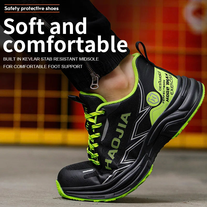 Size 47 Men Safety Shoes Steel Toe Work Shoes Puncture Proof Breathable Safety Boots Man Security Protective Work Sneakers