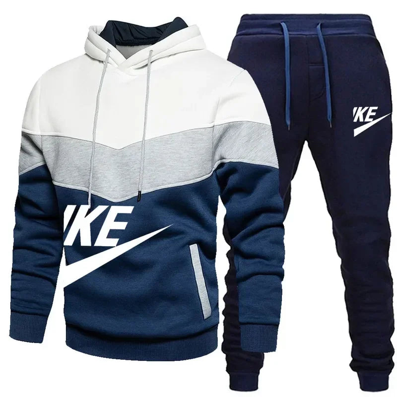 Men Autumn Winter Sets Zipper Hoodie Pants Pieces Casual | SAMAG