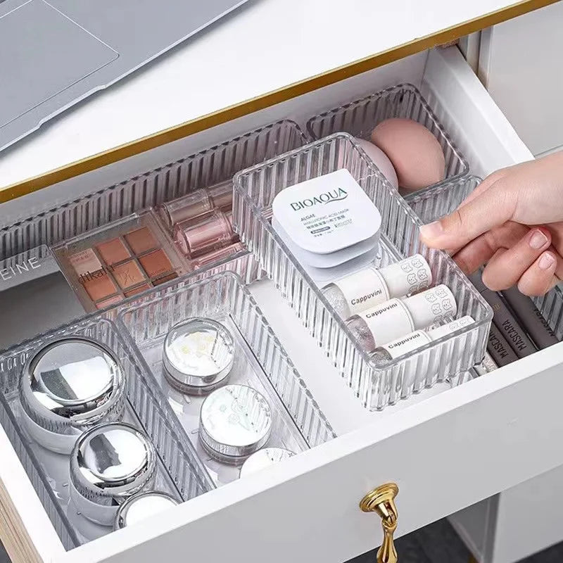Drawer Transparent Visual Jewelry Accessories Storage Box Plastic Household Items Cosmetics Organizing Box