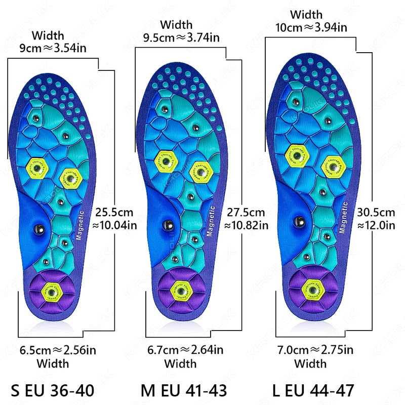Therapy Massage Insoles Medical Magnetic Foot Weight Loss Slimming Acupressure Insole Sports Health Care Shoe Pads
