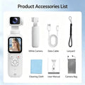 4K Pocket Action Camera 330° Auto-rotate Len Sport Camera Touchscreen Zoom Cam Face Tracking Portable Vlog Video Recorder Moto