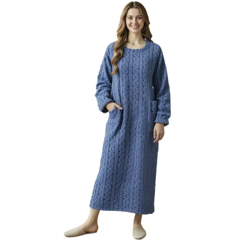 Coral Velvet Women's Nightgown Pajamas Autumn And Winter | SAMAG