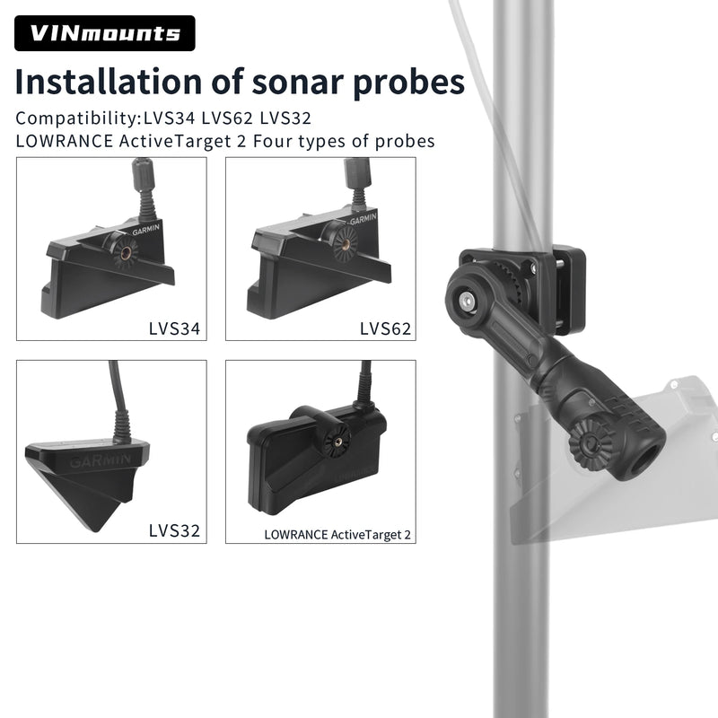 VINmounts Aluminum Fish Finder Sensor Bracket Adapter | SAMAG