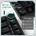AJAZZ AK820 Wired With Rotary Volume Buttons Hot-Swappable Keys For Office AndHome Mechanical Keyboards DIY