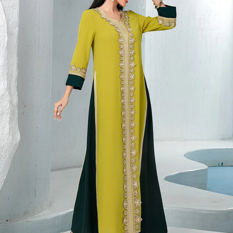 Eid Diamonds Abayas for Women Luxury Dubai Kaftan Muslim Evening Party Maxi Dress Turkey Kaftan Morocco Caftan Femme Musulmane