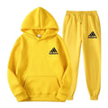 Popular autumn and winter hooded sweatshirt+jogging pants set suitable for both men and women in sports and - View 3 | SAMAG