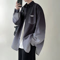 Men's shirt Gradient Plicated Long Sleeve Loose Korean | SAMAG