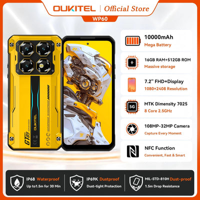 OUKITEL WP60 5G NFC Smartphone 10000mAh 48GB(16+32) | SAMAG