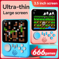 G7 Retro Handheld Game Console, 3.5-Inch LCD,  Built-In 666 Games,Portable Gaming Console, USB Charging Cable, AV Output Cable