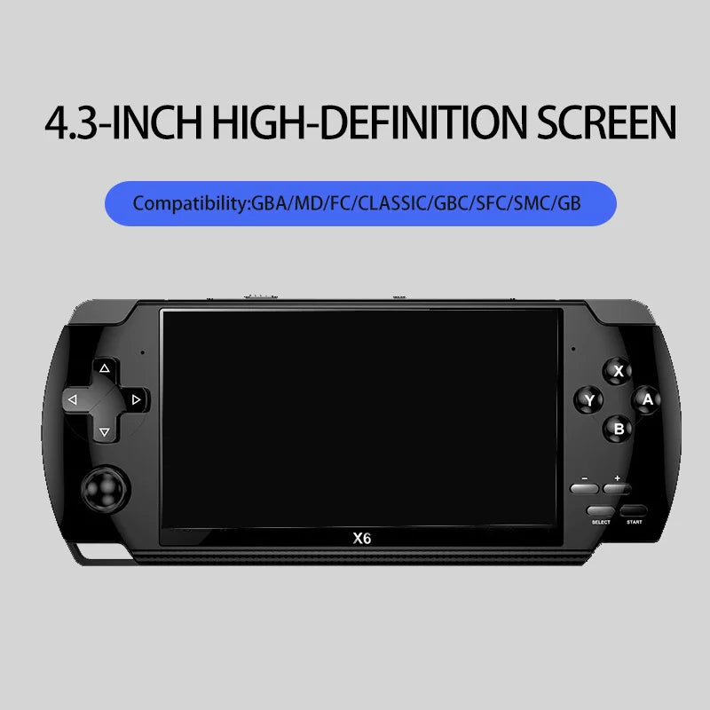 X6Handheld Retro Arcade Game Console Compact Pocket Video Game Player Portable Family Retrogaming Entertainment