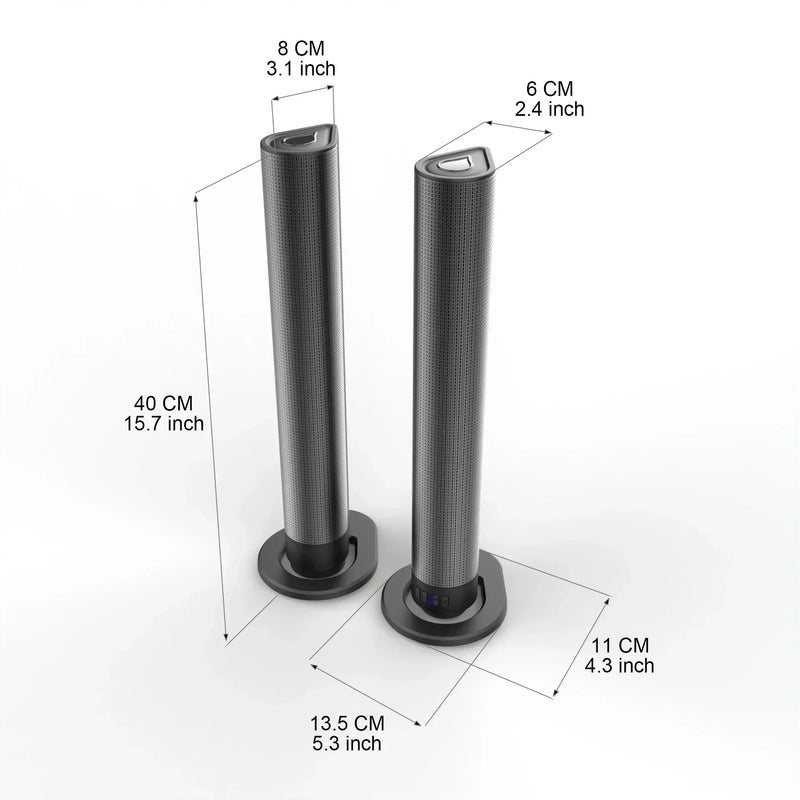 120W BS-56 TV Bluetooth Speakers AUX/BT/OPT Connections Soundbars with 2-in-1 Detachable Home Cinema Sound System FM Soundbar