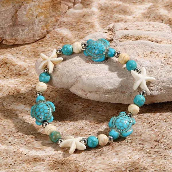 Bohemia Shell Conch Starfish Bracelet for Women Handmade Adjustable Rope Summer Beach Party Jewelry - Visuel 26 | SAMAG