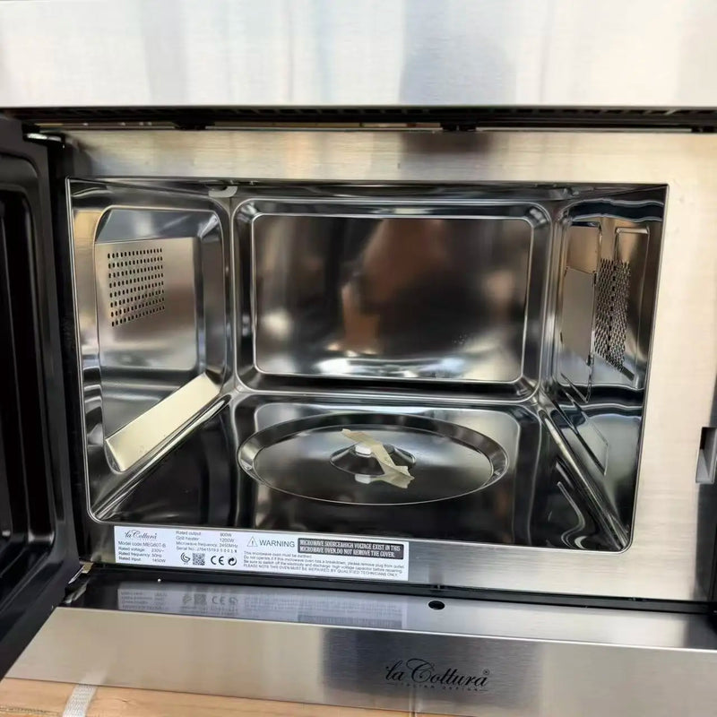 Large Capacity 30L In Built Microwave Oven With Grilling Stainless Steel Silver Color 900w Power Support Defrost Combi Auto Menu