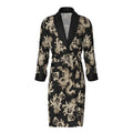 Loose Kimono Robe Wear Printing Nightgown Silky Men's Pajamas Long-sleeved Bathrobes Homewear