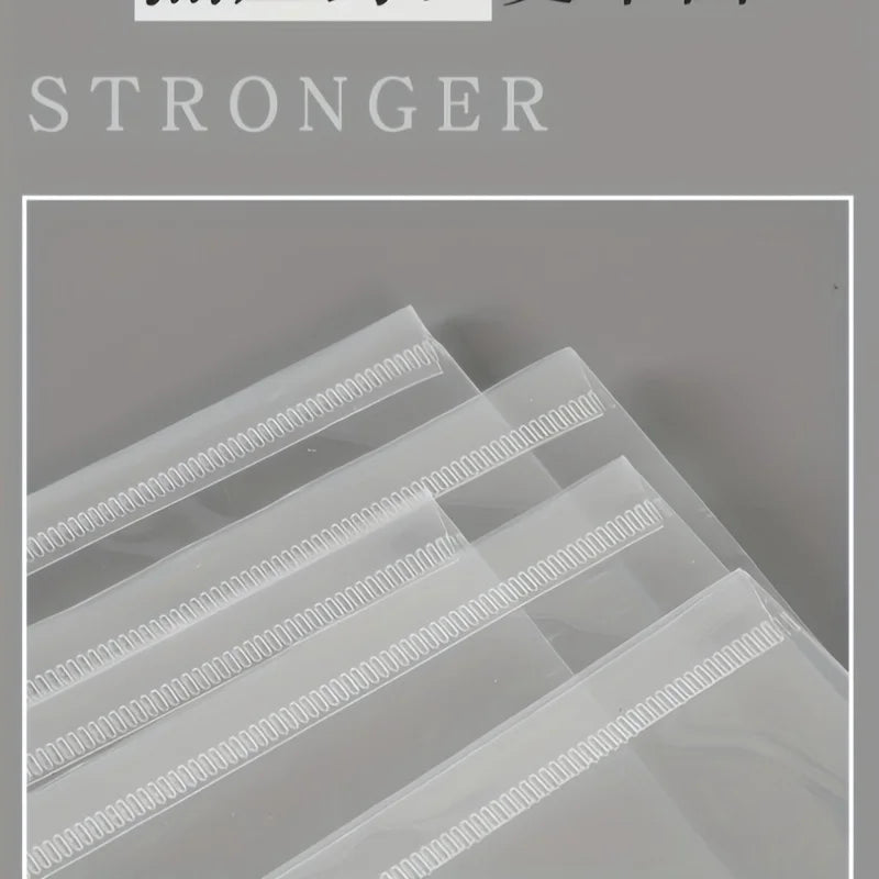 15-Pack Thickened PP 8K A3 Transparent Folder Clips, Waterproof Document Organizer Bags for School & Office Use