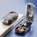 Tablet Divider Tablet Cutter with Storage Compartment for Small and Large Tablets Multiple Pill Cutters for Travel & Pets Daily