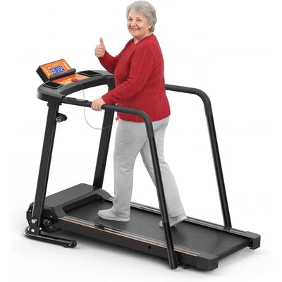 2.5HP Walking Treadmill with Long Handrails, 300 lbs | SAMAG