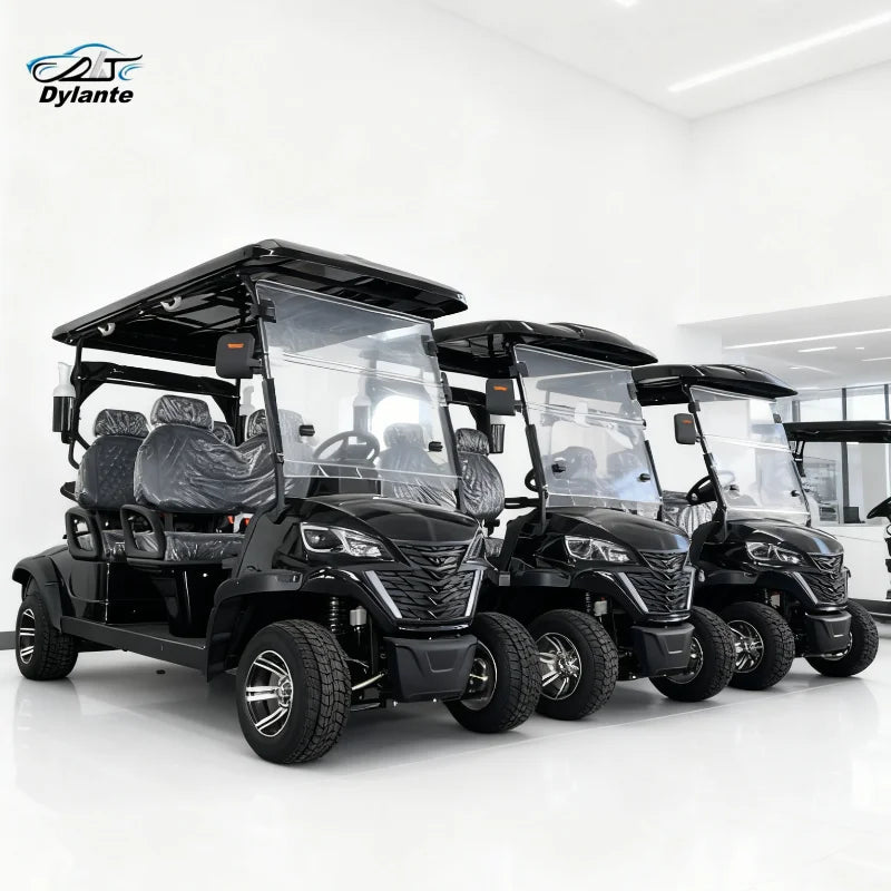 Wholesale CE Export Electric Golf Cart Golf Course Club 2/4/6/8 Seater Off-Road Solar Power Electric Golf Cart