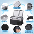 Dual Zone Car Refrigerator 40QT 38L Portable Freezer Compressor Electric Cooler Rapid Freezing Minus 4F To 68F 12V 24V Can Internal Battery Not Included
