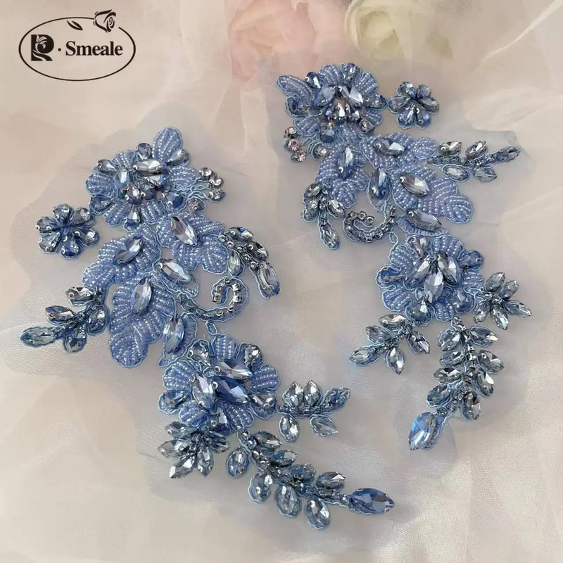 Handsewn Rhinestone Flower for Wedding Dress, Coats - View 15 | SAMAG