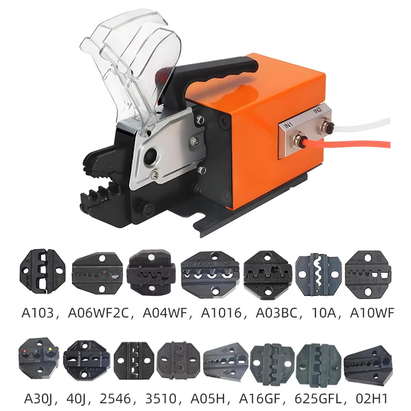 Multi - Function Pneumatic Terminal Crimping Machine with 15 Interchangeable Dies 1.3T Tool for All 0.25 - View 2 | SAMAG