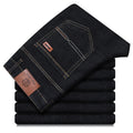 Men's Straight Denim Pants Brand Clothes Black Blue Jeans | SAMAG