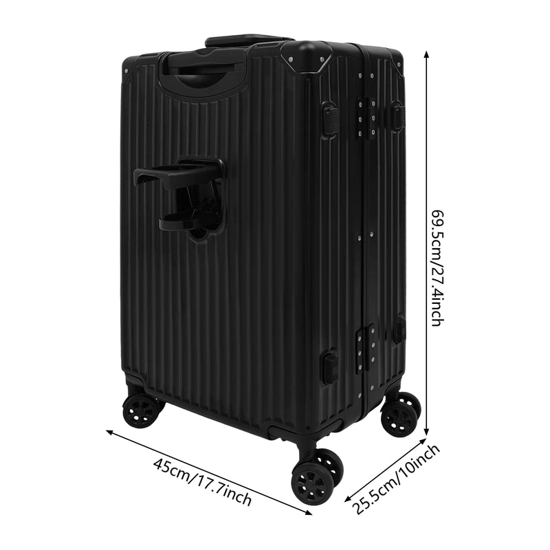 Top Opening Rolling Travel Suitcases, with Spinner Wheels & TSA Lock (Back), PC Hard Shell Suitcase, Large Expandable Checked Luggage
