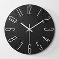 〔White〕 Living Room Wall Clock Simple Wall Mounted Household Stylish Decorative Clock 12 Inches 30cm