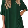 2026women's New Fashion Trend Basic High-quality Casual Round Neck Slit Loose Casual and Comfortable Women's Two-piece Home Suit