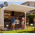 Customized Garden Kitchen with Modular Cabinets and Grill Island Outdoor Kitchen Cabinets Aluminum casing LED light