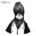 Meowcos.com Women's One Piece Swimsuits Gothic Halter | SAMAG
