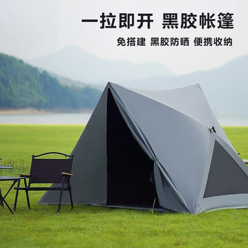 Pop Up Triangle Beach Tent, Portable Automatic Quick - Open - View 2 | SAMAG
