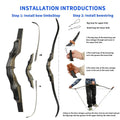 62 Inch Bow Archery Recurve 20-55 lbs Takedown 16" Riser | SAMAG