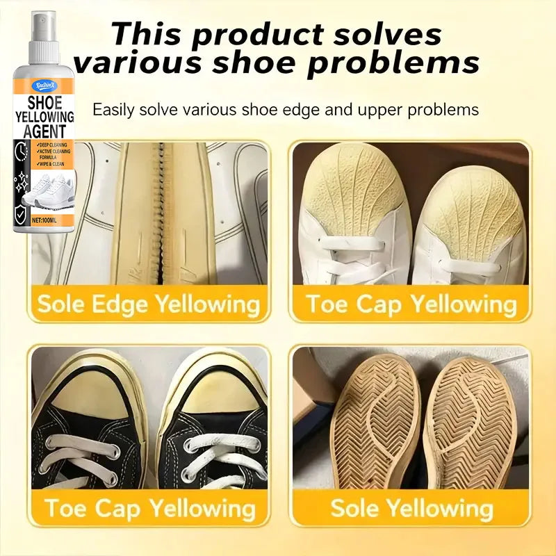 Shoe Yellowing Removal - Shoes Hair Yellow, Sole, Sneakers, Canvas Shoes, Shoes Turning Yellow, Shoe Care, Removing Yellow,100ml