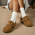 New Women Shoes Clogs for Women Fashion Cork Suede Mules Slippers Classic Cork Antislip for Outdoor Slippers with Arch Support