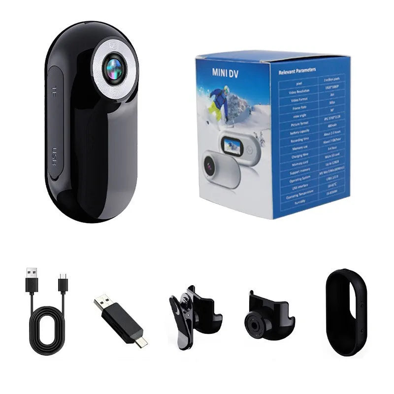 New Thumb Camera Sports DV 1080P Mini Action Camera 360 Rotating Cycling Camera, Anti-Shake Driving Recorder